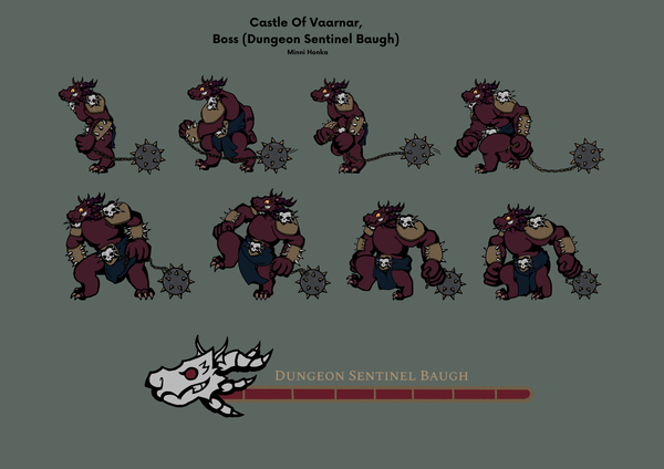 Castle Of Vaarnar game, Boss characters sprites 