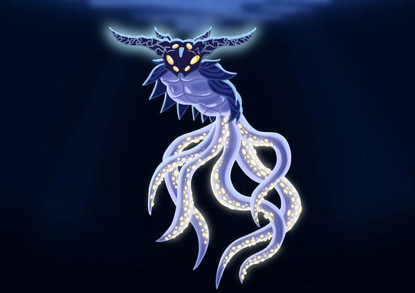 Coleopterasquid (Subnautica inspired creature design)