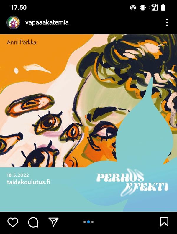 Instagram post 2  (student's drawings+exhibition advertisement)