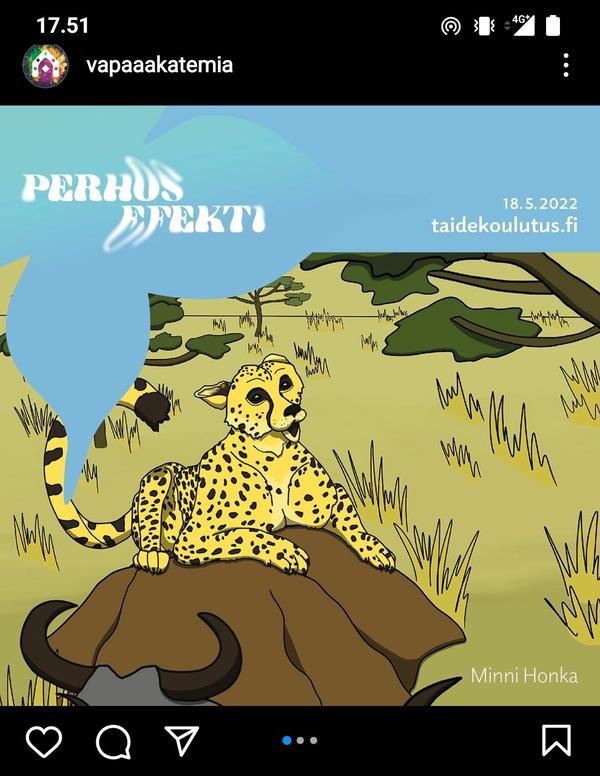 Instagram post 1 (student's drawings+exhibition advertisement)