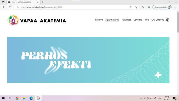 Art exhibition's visual identity (co-operation with another student)